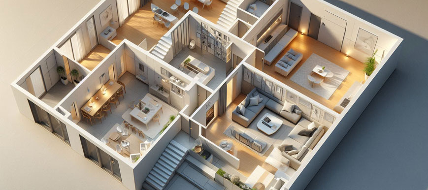 3D Floor Plans-Communicating Space Efficiently